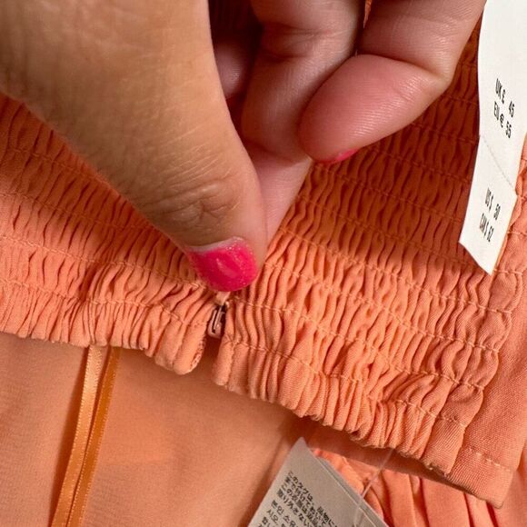 Abercrombie & Fitch Ruched Coral Pink O Ring Cropped Top Small NWT - Picture 6 of 7